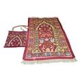 thumbnail image 4 of Alfombra de oración musulmana, alfombras con bolsa de transporte, elegante, alfombra de suelo rectangular Rojo, 4 of 8