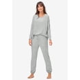thumbnail image 4 of Ellos Women's Marled Knit Jogger Pants Pajama Bottoms, 4 of 5