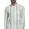 thumbnail image 4 of Atasi Printed Casual Asymmetric Kurta Pyjama For Men Designer Long Kurta Set, 4 of 4