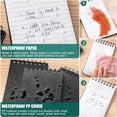 thumbnail image 3 of 2 Pcs Waterproof Notebook Graph Paper 3" x 5" All Weather Pocket Notepads,Spiral Notebook, Steno Pads Memo Grid Lines Pads Journal for Office (Black), 3 of 6