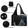 thumbnail image 5 of HAWEE Utility Shoulder Bag for Women Black Tote Purse with Wet Umbrella Pocket and Water Bottle Pocket Fits 13.3” Laptop, 5 of 7