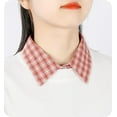 thumbnail image 2 of Camicover Cotton Plaid Fake Collar Detachable Dickey Collar Half Shirts Blouse False Collar Top for Women Girls Outfits, 2 of 8