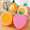thumbnail image 3 of Dalazy Cartoon Fruit Children Bath Cleaning Sponge Dishwashing Sponge Strawberry, 3 of 8
