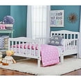 thumbnail image 2 of Zimtown Toddler Bed, Wood Kids Bedframe Children Classic Sleeping Bedroom Furniture w/Safety Rail Fence (White), 2 of 13