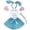 Blue, variant on Petitebelle Long Ear Dog Headband Bowtie Tail Gloves Tutu Shirt 6pc Costume (Pink, 4-5 Years)