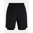 thumbnail image 5 of Athletic Works Men's and Big Men's 2 in 1 Gym Shorts with Liner, 6" & 8" Inseams, Sizes S-3XL, 5 of 5