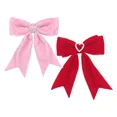 thumbnail image 7 of Velvet Hair Bow Clips 2PCS Bowknot Ribbon Clips Hair Accessories for Girls/Woman（3.74 × 4.92）, 7 of 7