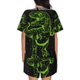 thumbnail image 6 of Fotbe DINOSAUR IN SPACE Print Pajama Set for Women 2 Piece Loungewear Short Sleeve Tops and Shorts Set Soft Sleepwear-XX-Large, 6 of 7