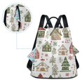 thumbnail image 5 of FORMRS Women's Travel Backpack Purse Anti-Theft Hidden Pockets Casual Shoulder Bag, Brown Christmas House, 5 of 7