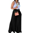 thumbnail image 2 of Qmyliery Women’s Casual Wide Leg Trousers  High Waist Pleated Long Pants with Pockets, 2 of 9