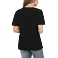 thumbnail image 5 of Vmvidoty Blouses for Women Summer Short Sleeve Crewneck Dressy Shirts Casual Waffle Knit Hollow Out Tunic Tops Black M, 5 of 5