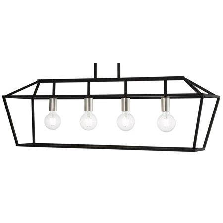 

Livex Lighting 49437 Devonshire 4 Light 10 Wide Commercial Linear Chandelier - Black /