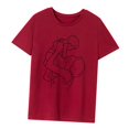 thumbnail image 4 of Camiseta de mujer con cuello redondo, camisetas de verano para desplazamientos en la calle, uso diario S, 4 of 8