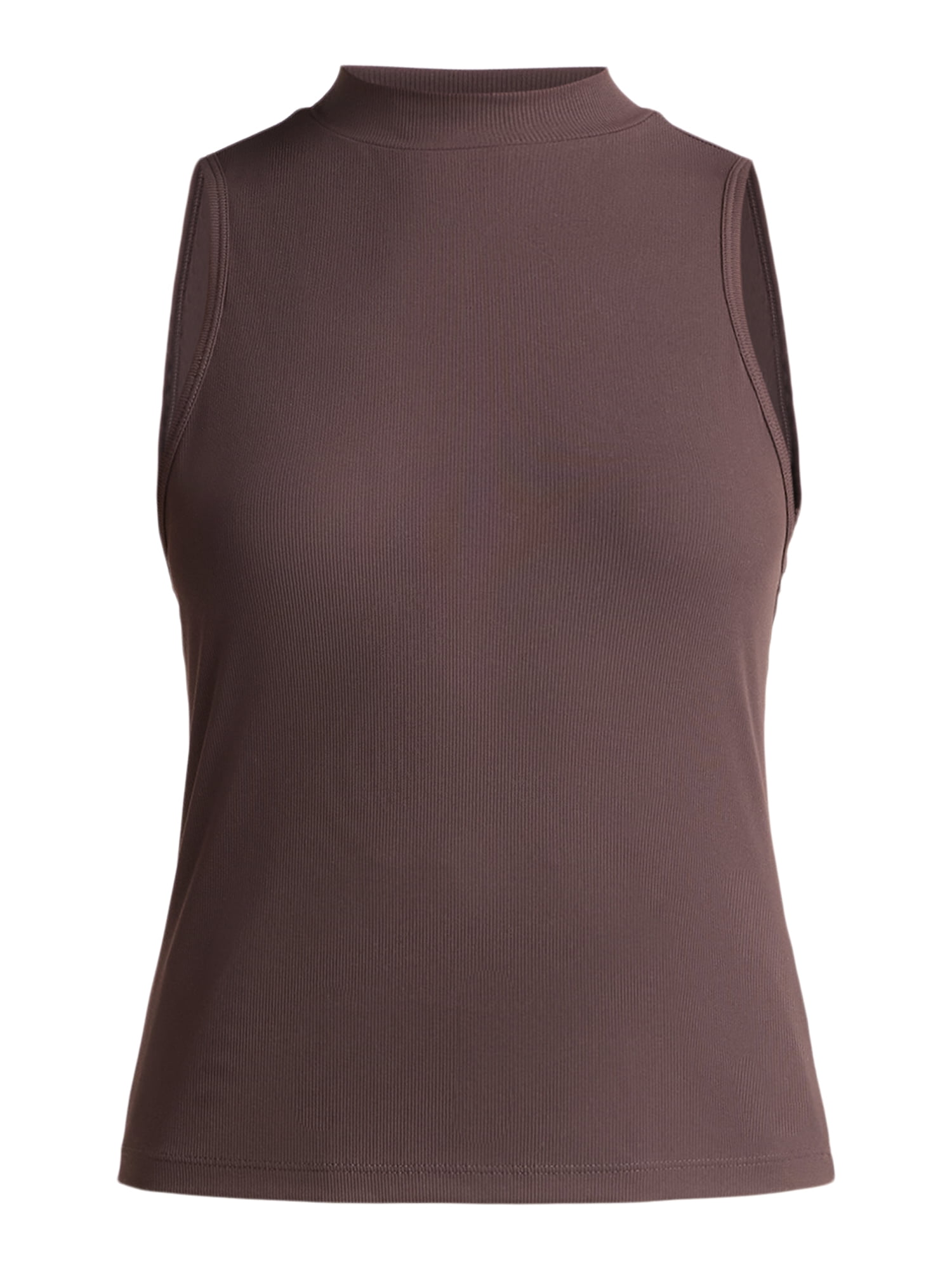 Avia Women's Ribbed Mock Neck Tank Top, Sizes XS-XXXL