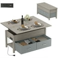 thumbnail image 1 of HOMCOM Lift Top Coffee Table, Center Table with Storage, Charging Station, 1 of 10