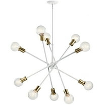 Sputnik Style 47" Wide White Finish Modern Chandelier by Kichler