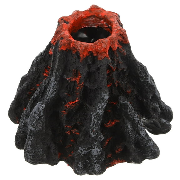 UPOUART Fish Tank Volcanic Decor Resin Volcano Ornament Multi-colored 1 PCS
