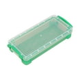 thumbnail image 2 of PureCasa 1 Pack Transparent Plastic Pencil Box, Large Capacity Pencil Boxes with Snap Tight Lid, Stylish Office Supplies Stationery Storage Organizer, Green, 8.7"x4"x1.8", 2 of 8