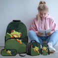 thumbnail image 2 of Garronmavis Camo Tree Frog Kids Boys Backpack 4-Piece Set - Includes School Backpack, Lunch Bag, Pencil Case, Water Holder Case, Lightweight School Bag for Outdoor Picnic, 2 of 8