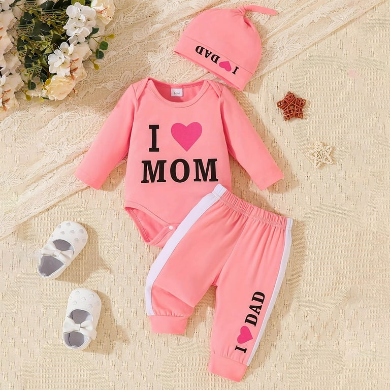 ORT Newborn Infant Baby Girl Outfits Ruffle Long Sleeve Romper