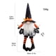thumbnail image 2 of Halloween Witch Gnome Plush Decoration - Handmade Scandinavian Tomte with Broom for Home Decor, 2 of 2