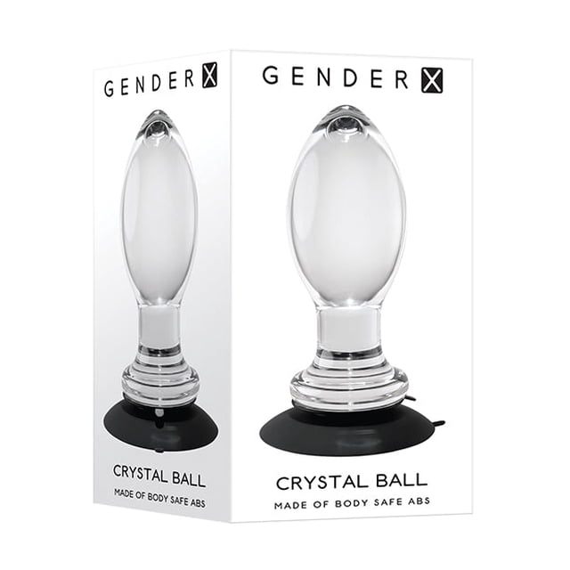 Gender X Crystal Ball Plug W/suction Cup - Clear