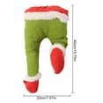 thumbnail image 2 of Green Elf Legs for Christmas Decorations 15.7" Christmas Elf Stuffed Legs Stuck Tree Topper Elf Body Ornament Pose-able Plush Legs for Garland Tree Party Xmas Holiday Decor, 2 of 7