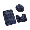 thumbnail image 2 of 3 PC Embroidery Design Bathroom Bath Mat Set Includes Toilet Cover 1 Bath Mat Ultra Absorbent Backings, 2 of 3