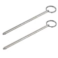 thumbnail image 1 of Long Quick Release Pin - Diameter 0.236" (6mm), Usable Length 5-3/4" (146mm) - 2 Pack, Full 316 Stainless Steel, 1 of 5
