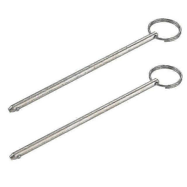 Long Quick Release Pin - Diameter 0.236" (6mm), Usable Length 5-3/4" (146mm) - 2 Pack, Full 316 Stainless Steel