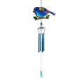 thumbnail image 1 of Wartleves Carillón de viento con forma de pájaro, color azul, 4 tubos, para decoración de exteriores, adorno colgante, 1 of 1