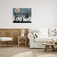 thumbnail image 2 of The Stupell Home Decor Collection Halloween Witch Silhouette in Full Moon Haunted House Scene XXL Stretched Canvas Wall Art, 30 x 1.5 x 40, 2 of 8