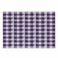 thumbnail image 1 of Plaid Cutting Board, Hearts Ying Yang Pattern Sign of Peace Pax Cultura Theme, Decorative Tempered Glass Cutting and Serving Board, Small Size, Magenta Lavender White, by Ambesonne, 1 of 1