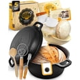 thumbnail image 2 of Cast Iron Dutch Oven for Bread Baking - incl. Sourdough Bread-Baking Supplies like Banneton Bread-Proofing Basket - 5QT Bread-Oven with Lid Bread-Making Kit Pan, Pot, Sour Sough Tools, Lame, 2 of 7