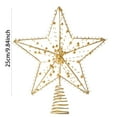 thumbnail image 2 of Christmas Tree Topper Star with LED Lights, Battery Powered 10" Glittered 3D Star Tree Topper for Xmas Decorations, Warm White Lights for Holiday Home Party Decor, 2 of 5
