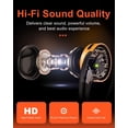 thumbnail image 3 of Open Ear Headphones Wireless Bluetooth 5.3, Open Ear Earbuds with Dual 16.2mm Dynamic Drivers 60 Hours Playtime Waterproof Sport Earbuds for Android iPhone TV,Black, 3 of 4