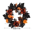 thumbnail image 3 of Bcylexb Fall Floral Wreaths for Front Door, 17.7" Artificial Maple Leaf Wreaths Realistic Hanging Door Wreath for Entry Porch Window Wall Indoor Outdoor Home Decor, 3 of 7