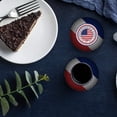 thumbnail image 6 of FMSHPON Happy Independence Day American Flag Set of 4 Round Coaster for Drinks, Absorbent Ceramic Stone Coasters Cup Mat with Cork Base for Home Kitchen Room Coffee Table Bar Decor, 6 of 6
