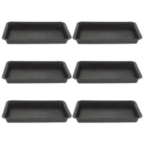 Uonlytech Black Plastic Plant Trays for Pots Indoor Outdoor Water Catcher  6Pcs