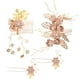 thumbnail image 1 of Juego de 4 peinetas de boda hechas a mano, tocados florales para novia, accesorios para el cabello con diamantes de imitación, accesorios para vestido de novia (rosa), 1 of 5