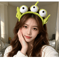 thumbnail image 2 of Three-eyed Alien Monster Headband Headband Plush Cute Headband Headwear(3 Pcs), 2 of 6