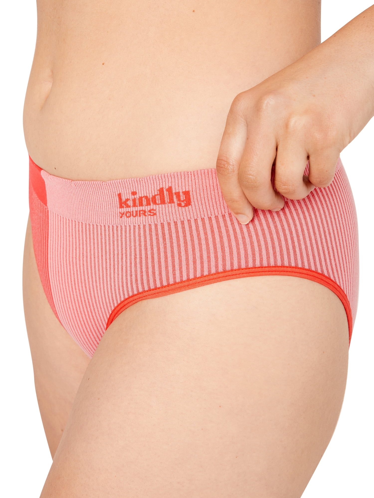 Kindly Yours Women's Seamless Bikini Underwear, 3-Pack, Sizes XS-XXXL