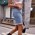 thumbnail image 5 of Ketyyh-chn99 Women's Casual Summer Denim Shorts Women's Denim Shorts Mid Rise Ripped Jean Shorts with Pockets Blue,2XL, 5 of 5