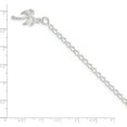 thumbnail image 3 of Sterling Silver 10Inch Solid Polished Palm Tree Anklet Made In Italy qg440-10, 3 of 5
