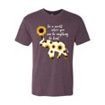 thumbnail image 2 of In A World Where You Can Be Anything Be Kind Inspirational/Christian Mens Premium Tri Blend T-Shirt, Vintage Purple, Medium, 2 of 3