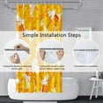 thumbnail image 4 of Fall Shower Curtain for Bathroom 84x72inches Orange Maple Leaves Shower Curtain Set with Hooks Autumn Yellow Leaves Waterproof Fabric Home Decor Shower Curtains, 4 of 6
