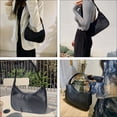thumbnail image 5 of 1pc Portable Fashion Armpit Bag Woman Hand Bag Stylish Shoulder Pouch (Black), 5 of 8