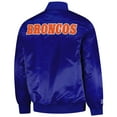 thumbnail image 3 of Men's Starter Royal Denver Broncos Exclusive Satin Full-Snap Varsity Jacket, 3 of 4