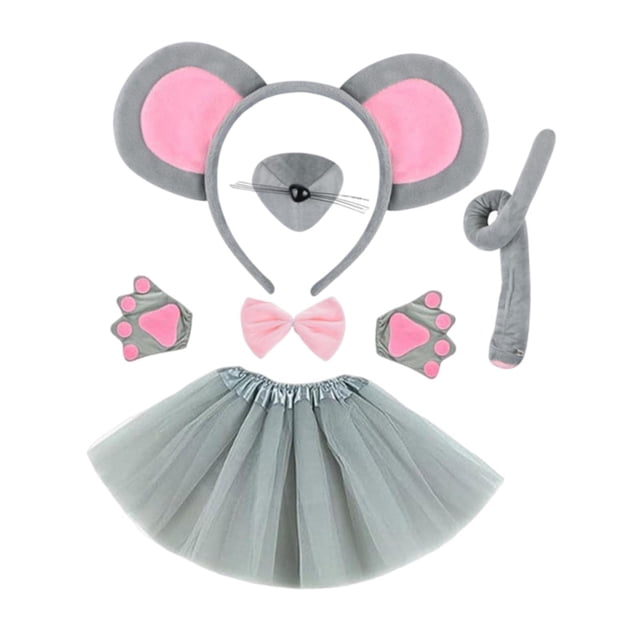 diadema con orejas de ratón para niños, tocado para fiesta de para Halloween, cumpleaños