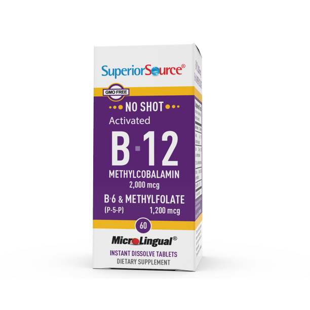 Superior Source No Shot Activated Vitamin B12 Methylcobalamin (2000 mcg
